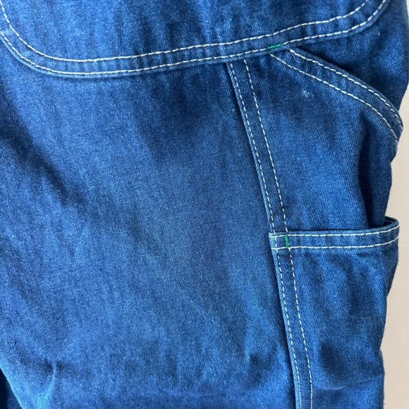 Liberty Overalls Denim Blue Bib Style Classic Workwear Zip Front Pockets 40 X 32 - Picture 16 of 16